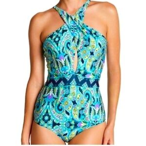 Laundry By Shelli Segal Swimsuit Size Medium One Piece Adjustable Straps